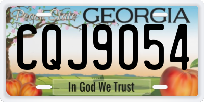 GA license plate CQJ9054