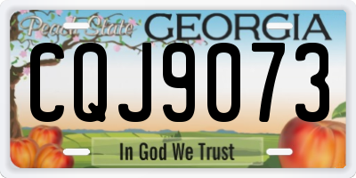 GA license plate CQJ9073