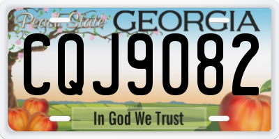 GA license plate CQJ9082