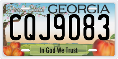 GA license plate CQJ9083