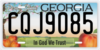 GA license plate CQJ9085