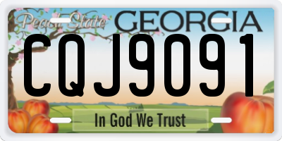 GA license plate CQJ9091