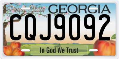 GA license plate CQJ9092