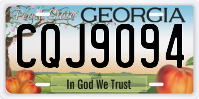 GA license plate CQJ9094