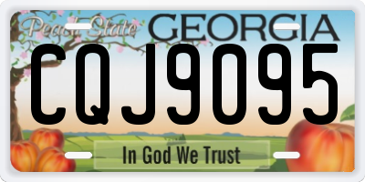 GA license plate CQJ9095