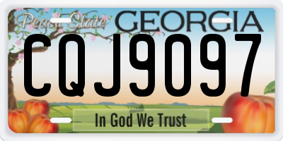 GA license plate CQJ9097