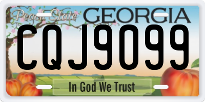GA license plate CQJ9099