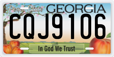 GA license plate CQJ9106