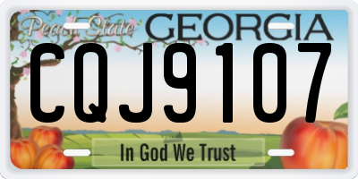 GA license plate CQJ9107