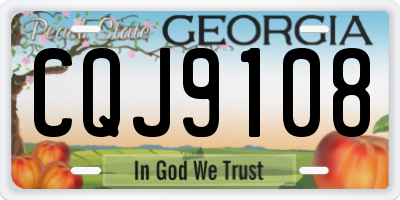 GA license plate CQJ9108