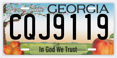GA license plate CQJ9119