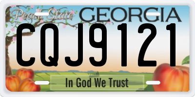 GA license plate CQJ9121