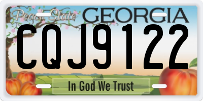 GA license plate CQJ9122