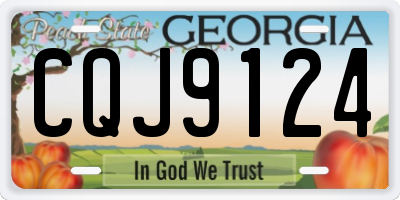 GA license plate CQJ9124