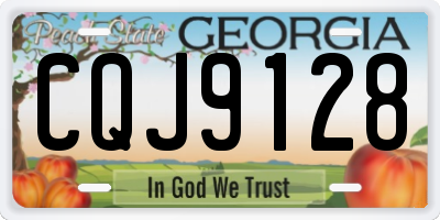 GA license plate CQJ9128