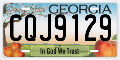 GA license plate CQJ9129