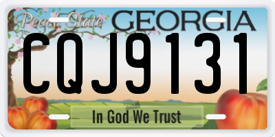 GA license plate CQJ9131