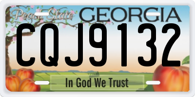 GA license plate CQJ9132