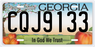 GA license plate CQJ9133