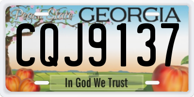 GA license plate CQJ9137