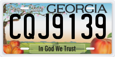 GA license plate CQJ9139
