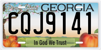 GA license plate CQJ9141