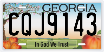 GA license plate CQJ9143