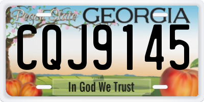 GA license plate CQJ9145