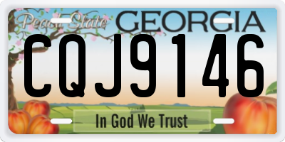 GA license plate CQJ9146