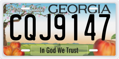 GA license plate CQJ9147