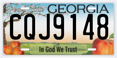 GA license plate CQJ9148