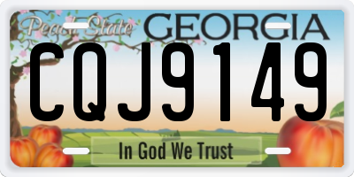 GA license plate CQJ9149