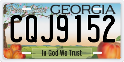 GA license plate CQJ9152