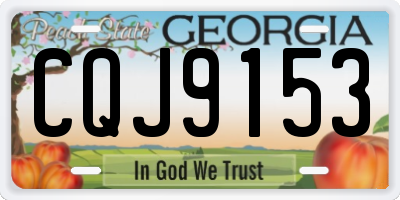GA license plate CQJ9153