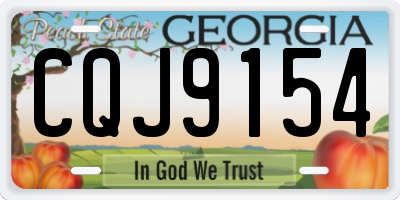 GA license plate CQJ9154