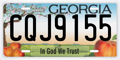 GA license plate CQJ9155
