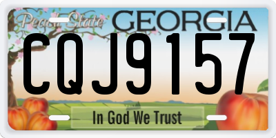 GA license plate CQJ9157