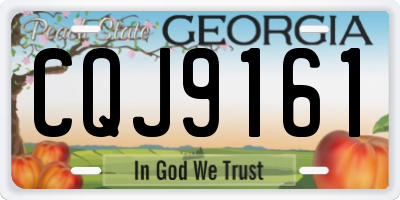GA license plate CQJ9161