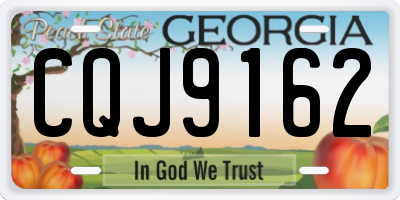GA license plate CQJ9162