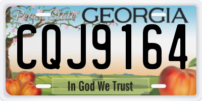 GA license plate CQJ9164