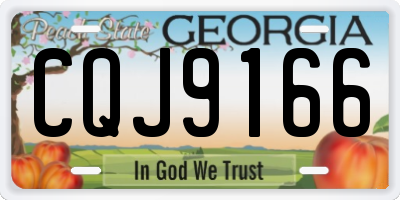 GA license plate CQJ9166