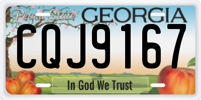 GA license plate CQJ9167
