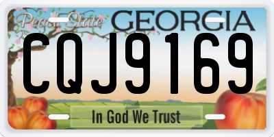 GA license plate CQJ9169