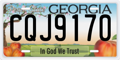 GA license plate CQJ9170