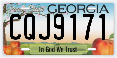 GA license plate CQJ9171