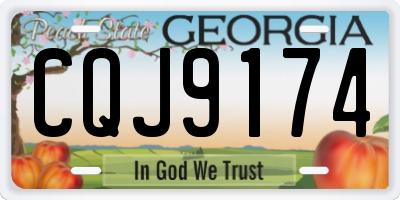 GA license plate CQJ9174