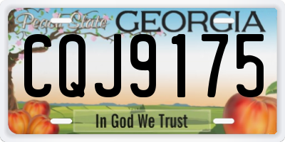 GA license plate CQJ9175