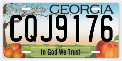 GA license plate CQJ9176