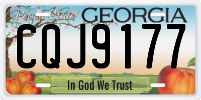 GA license plate CQJ9177