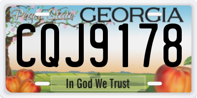 GA license plate CQJ9178